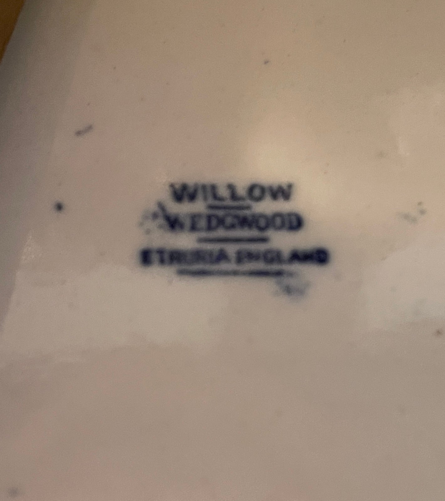 19th Century Wedgwood Blue Willow Platter- 18.5”