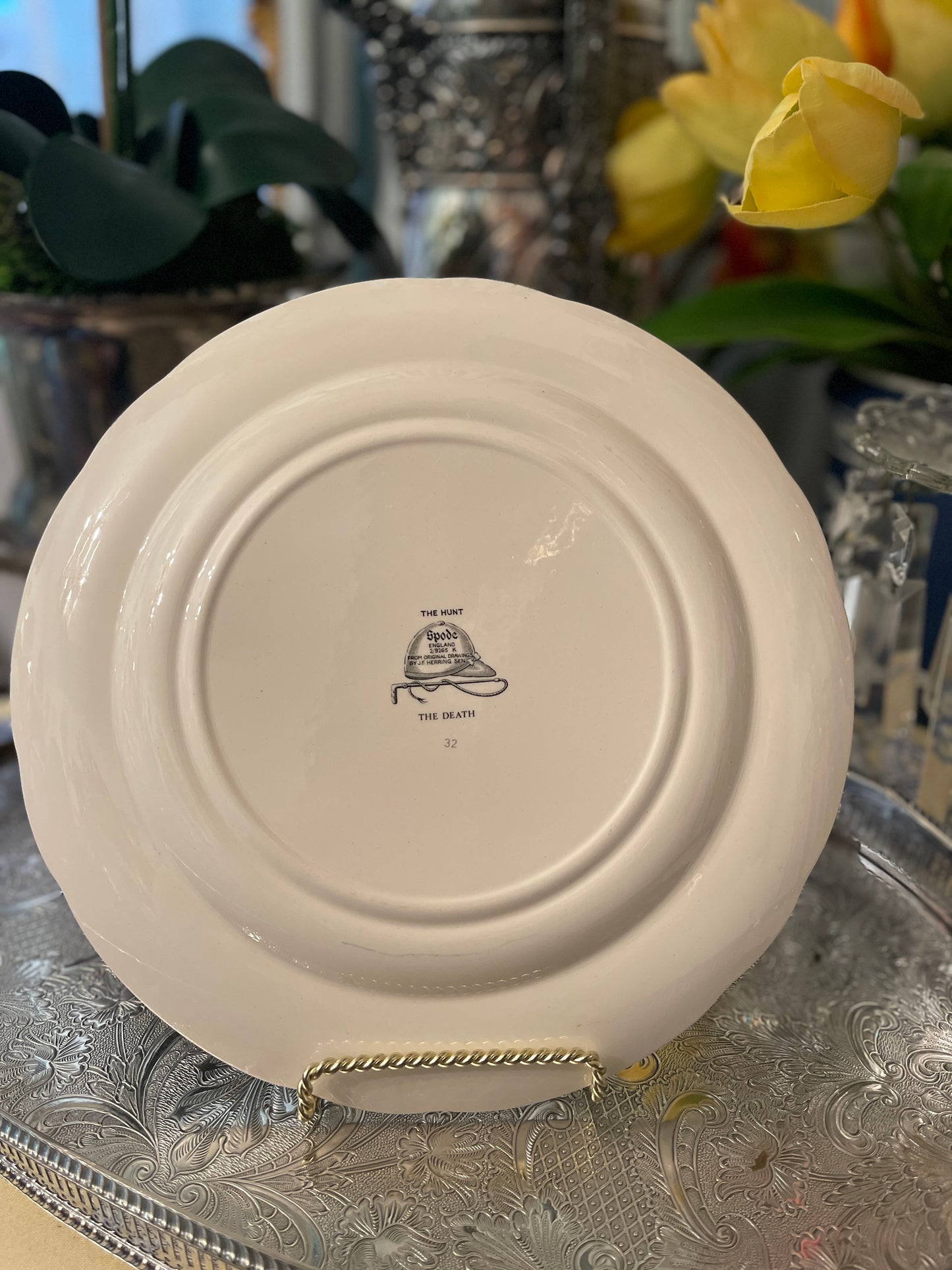 Spode Herring Hunt ‘The Death’ Dinner Plate, The Hunt Collection, Made in England