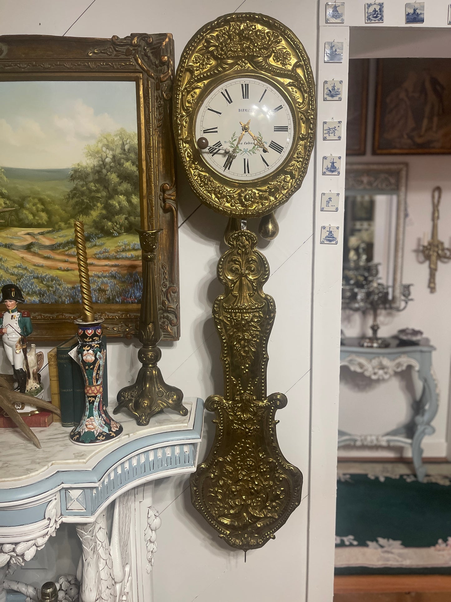 French Morbier Comtoise Clock, Estate Decor