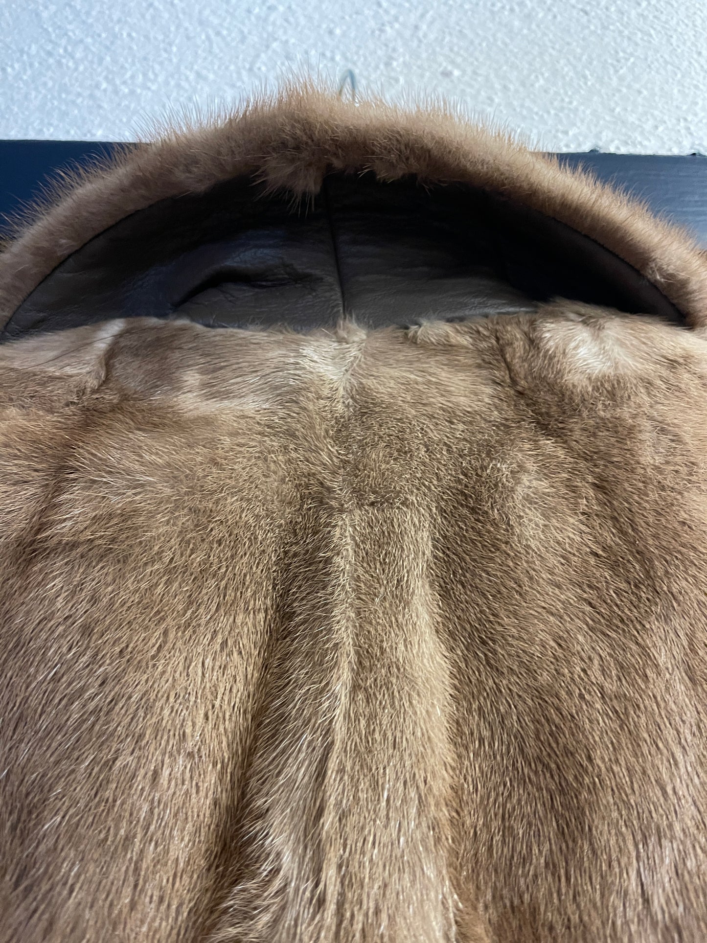 Vintage Estate Leather and Mink Jacket with Chinoiserie Lining
