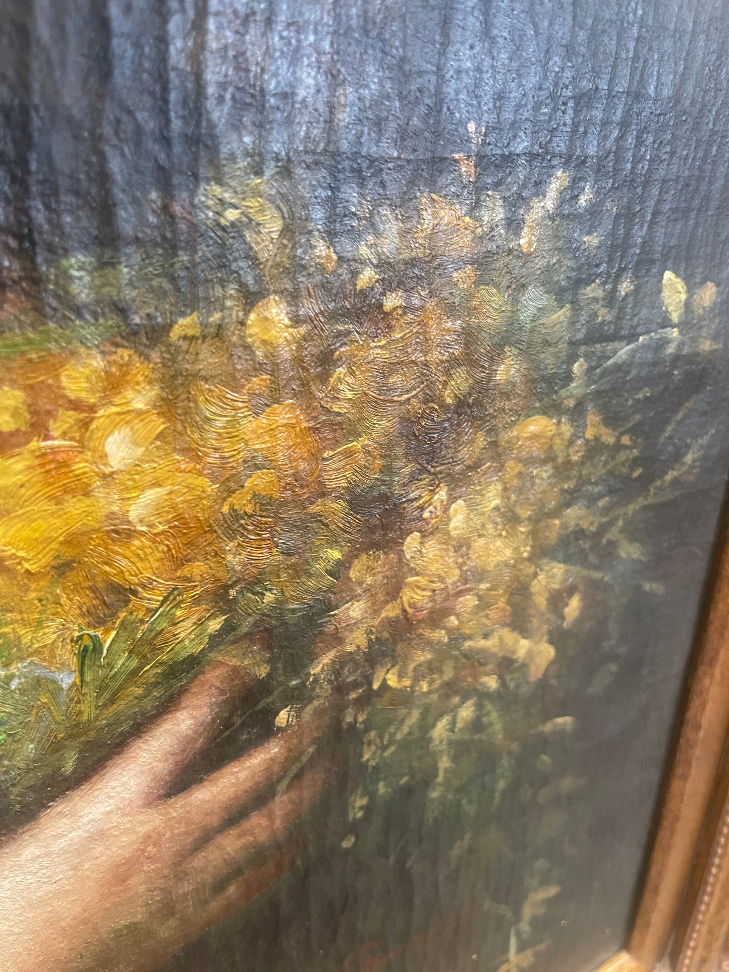 Oil Painting Homage to Alexei Alexeevich Harlamoff’s (1840-1925) PORTRAIT OF A GIRL HOLDING FLOWERS