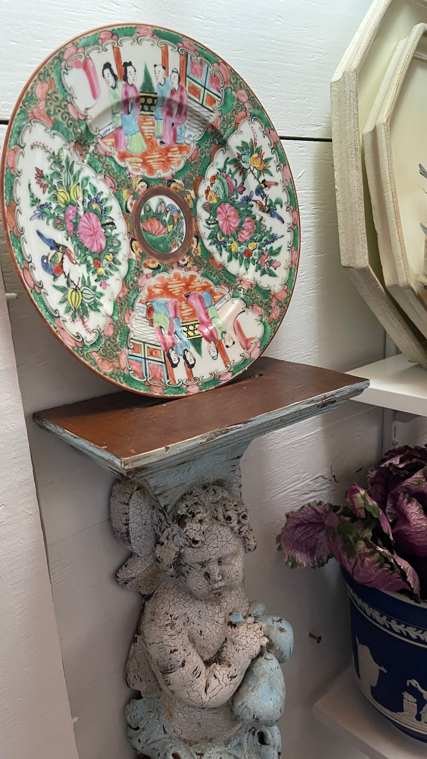 Antique Putti Architectural Wall Bracket | Artistically Refinished Composition Plaster Corbel
