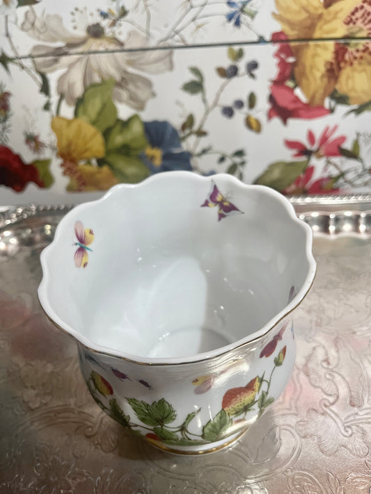 Ardalt Cachepot with Blooms, Butterflies, and Strawberries