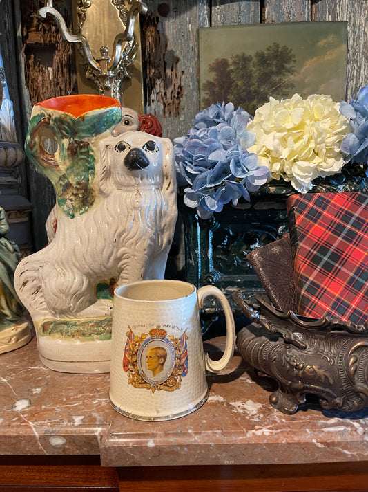 Vintage King Edward VIII Coronation Commemorative Mug, Round Top Find