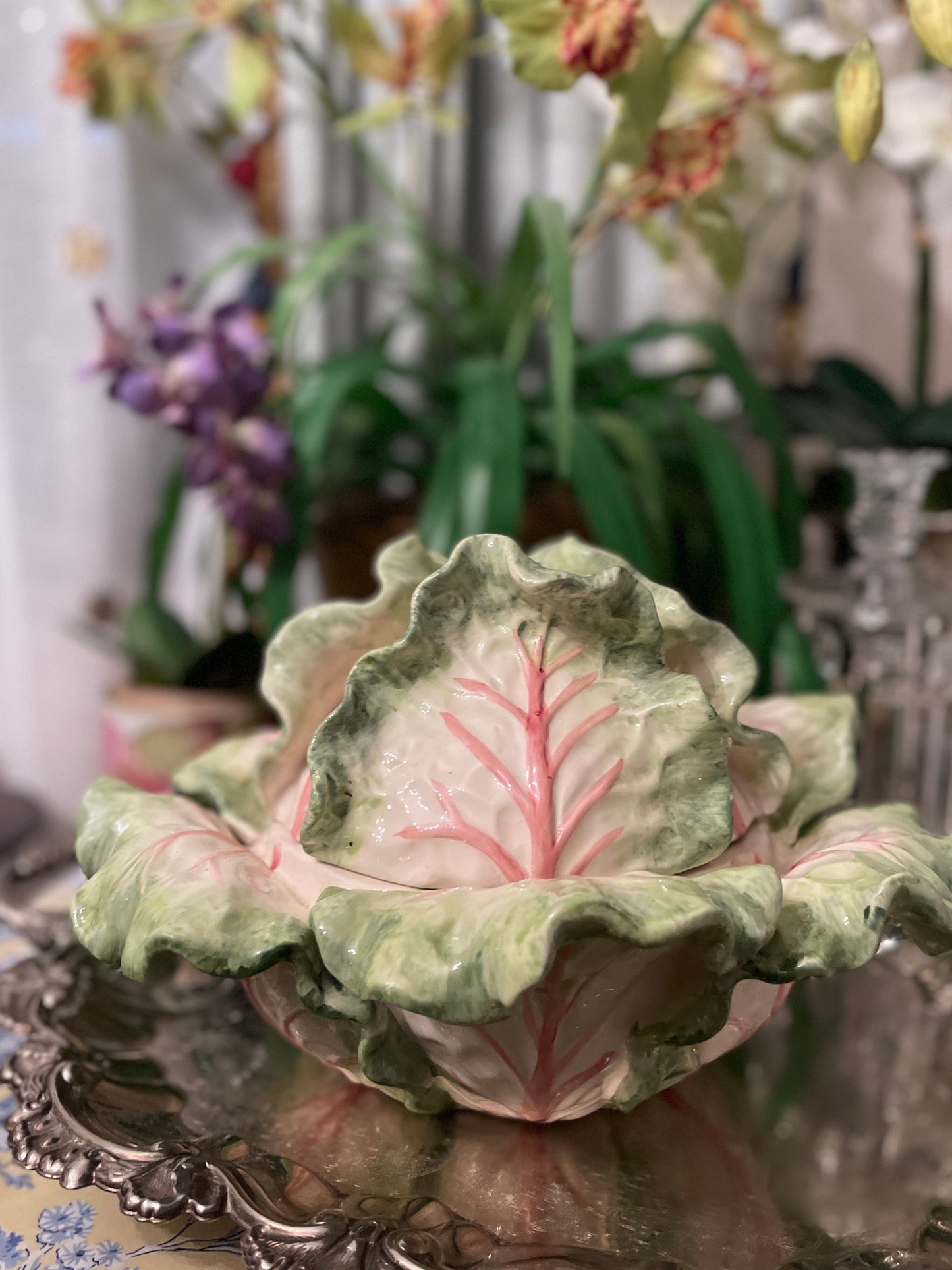 Kaldun & Bogle French Garden Large Cabbage Tureen Hand-painted