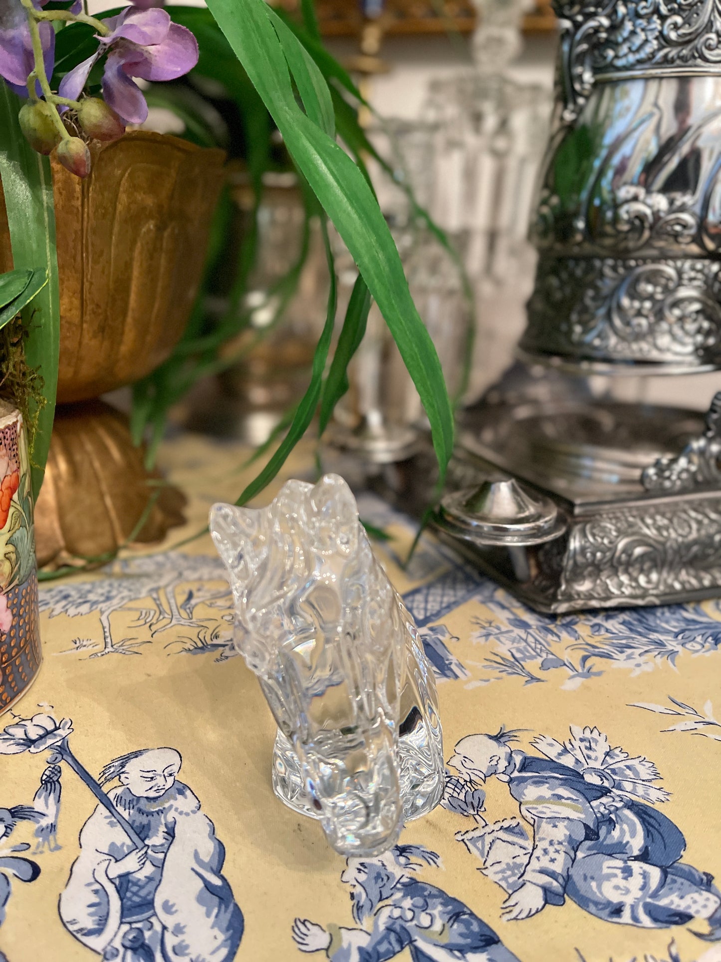 Vintage Waterford Crystal Horse Bust, Equestrian Horse Decor