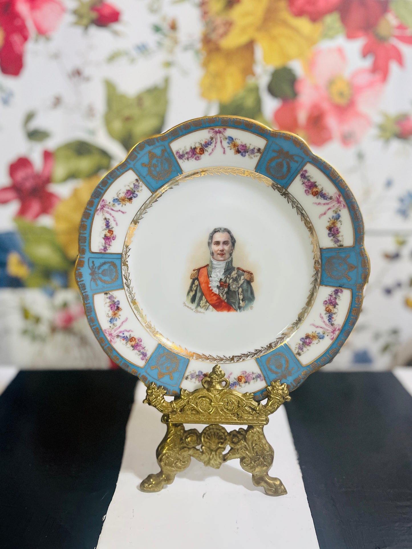 Napoleonic French Maréchal Léfebure François, the Duke of Danzig, Blue with Gilt