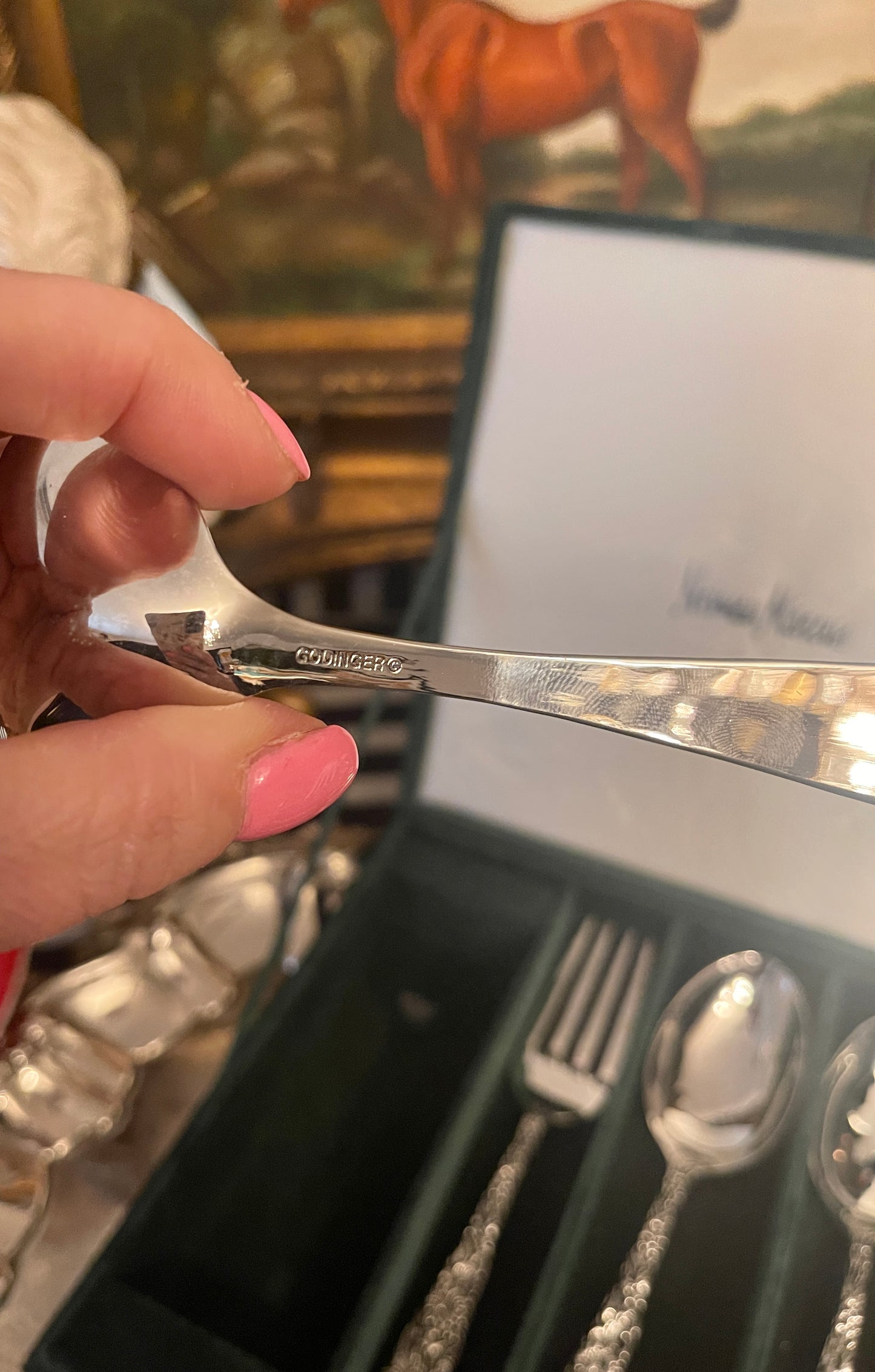 Neiman Marcus Godinger Silver Plate Serving Set, Vintage