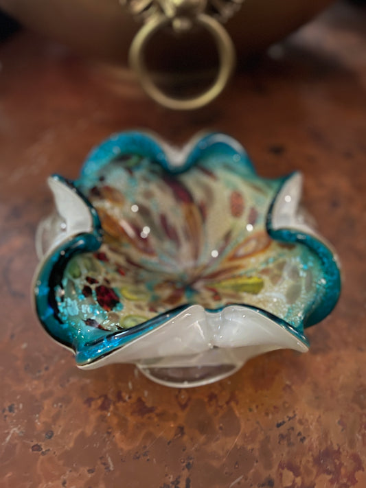 Vintage Murano Tutti Frutti Bizantino Bowl, Made in Italy, Attributed to Dino Martens