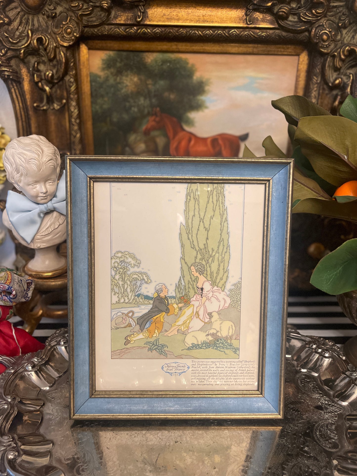 Nursery Rhymes from France, Framed Bookplate