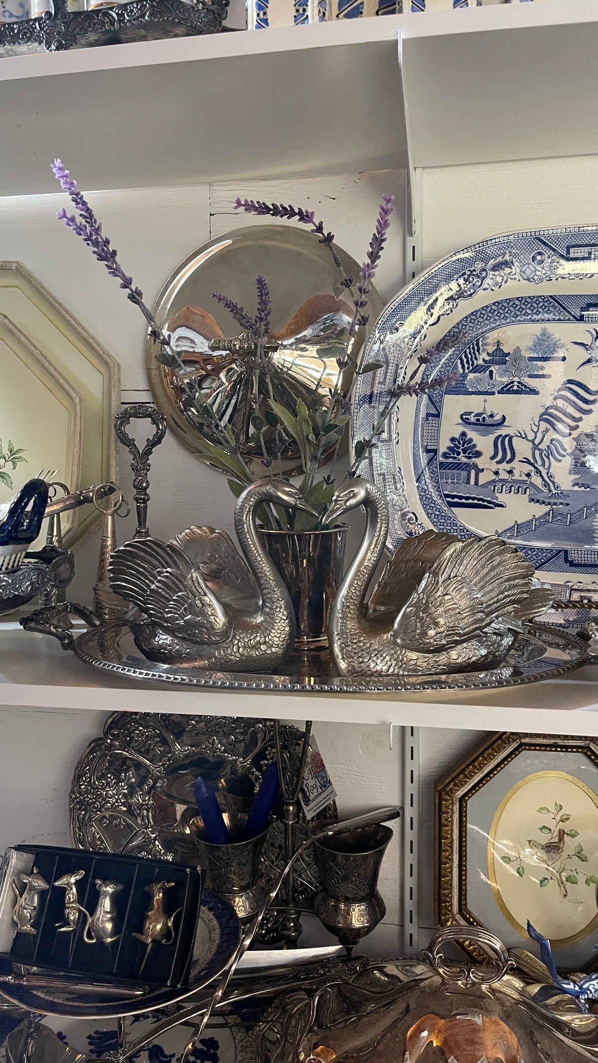 1930s silver-plated swan by the Philadelphia Manufacturing Company, Two Available