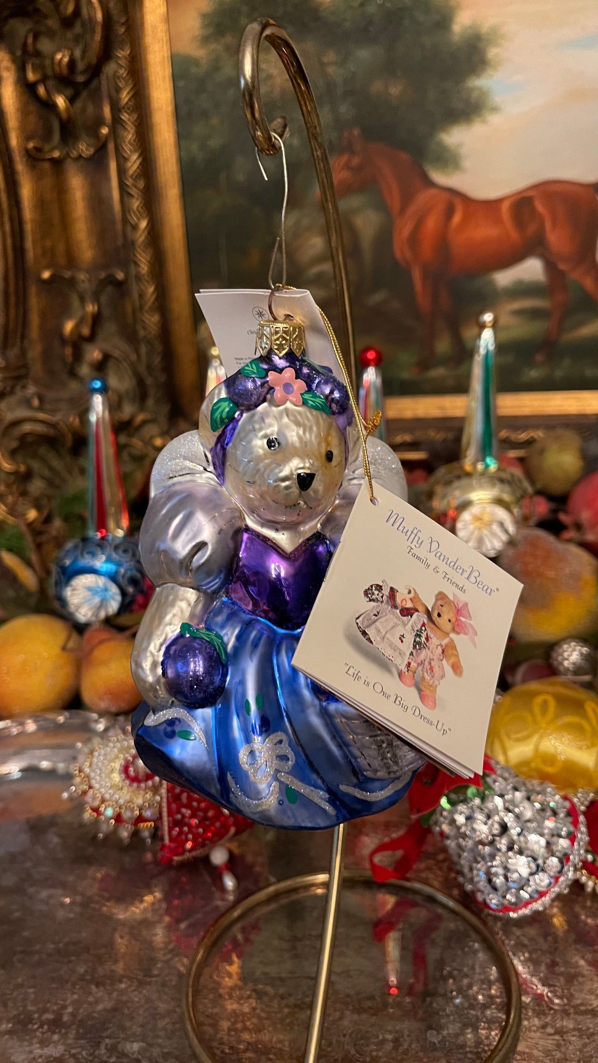 Muffy VanderBear, Plum Fairy, Christopher Radko 1998 Ornament