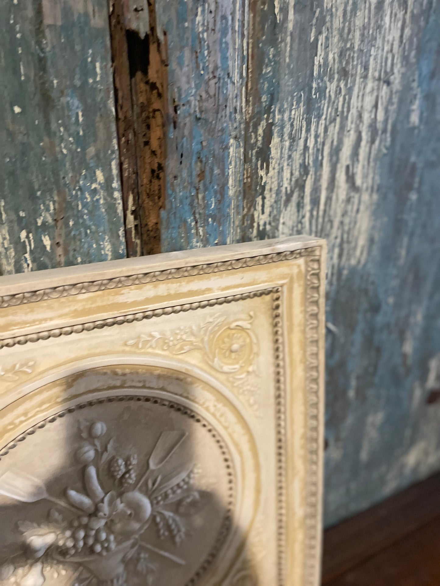 Vintage French Plaster Wall Plaque