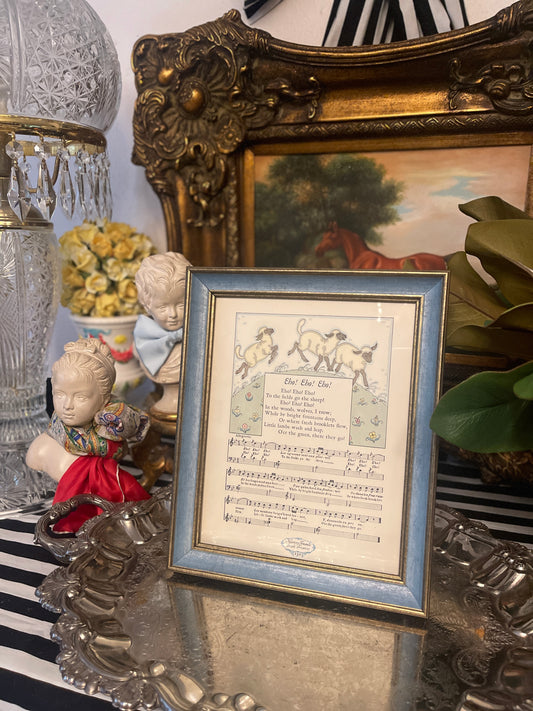 Eho! Eho! Eho! Nursery Rhymes From France, Framed Bookplate