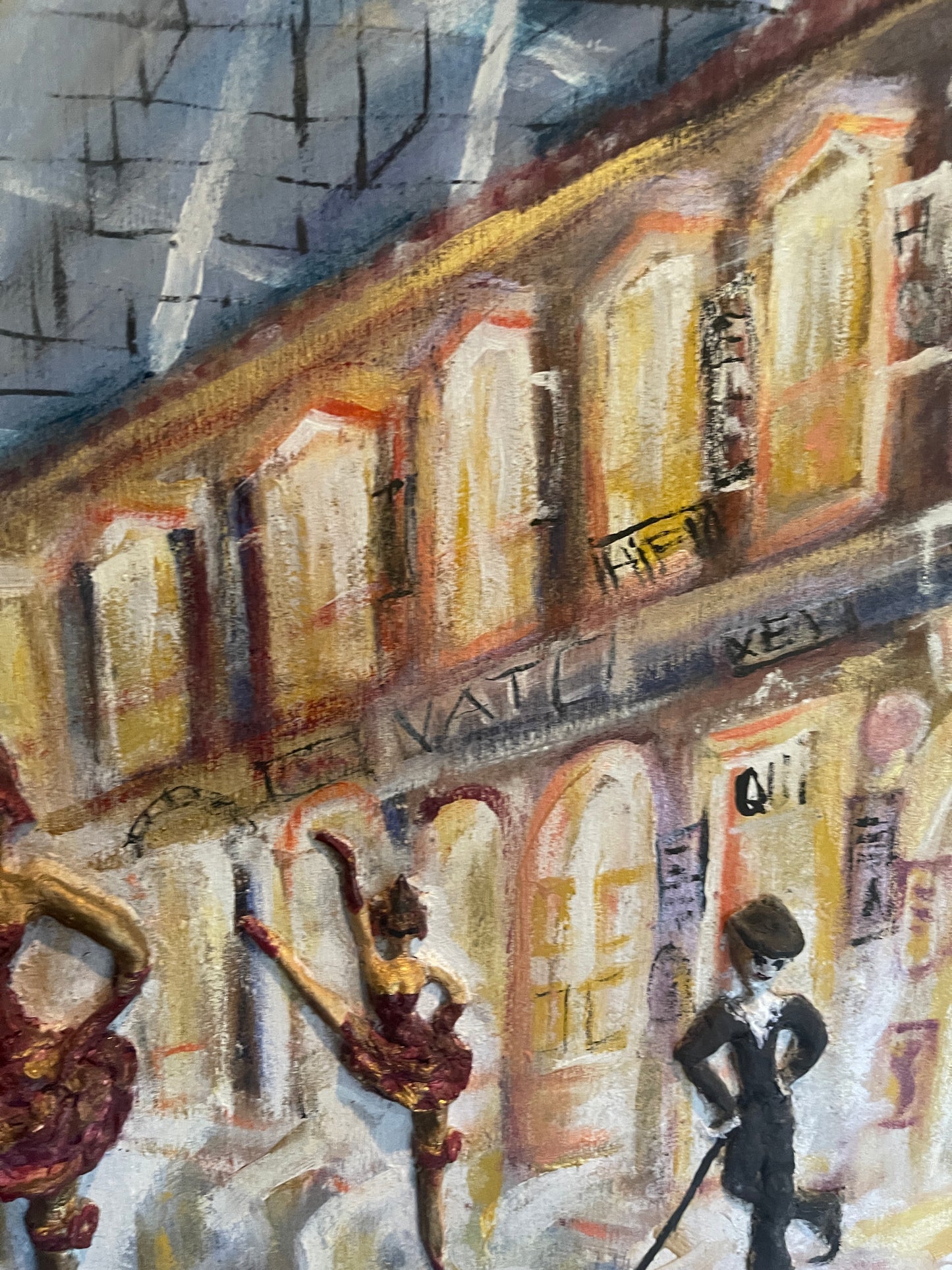 Original Painting with Paper Mache