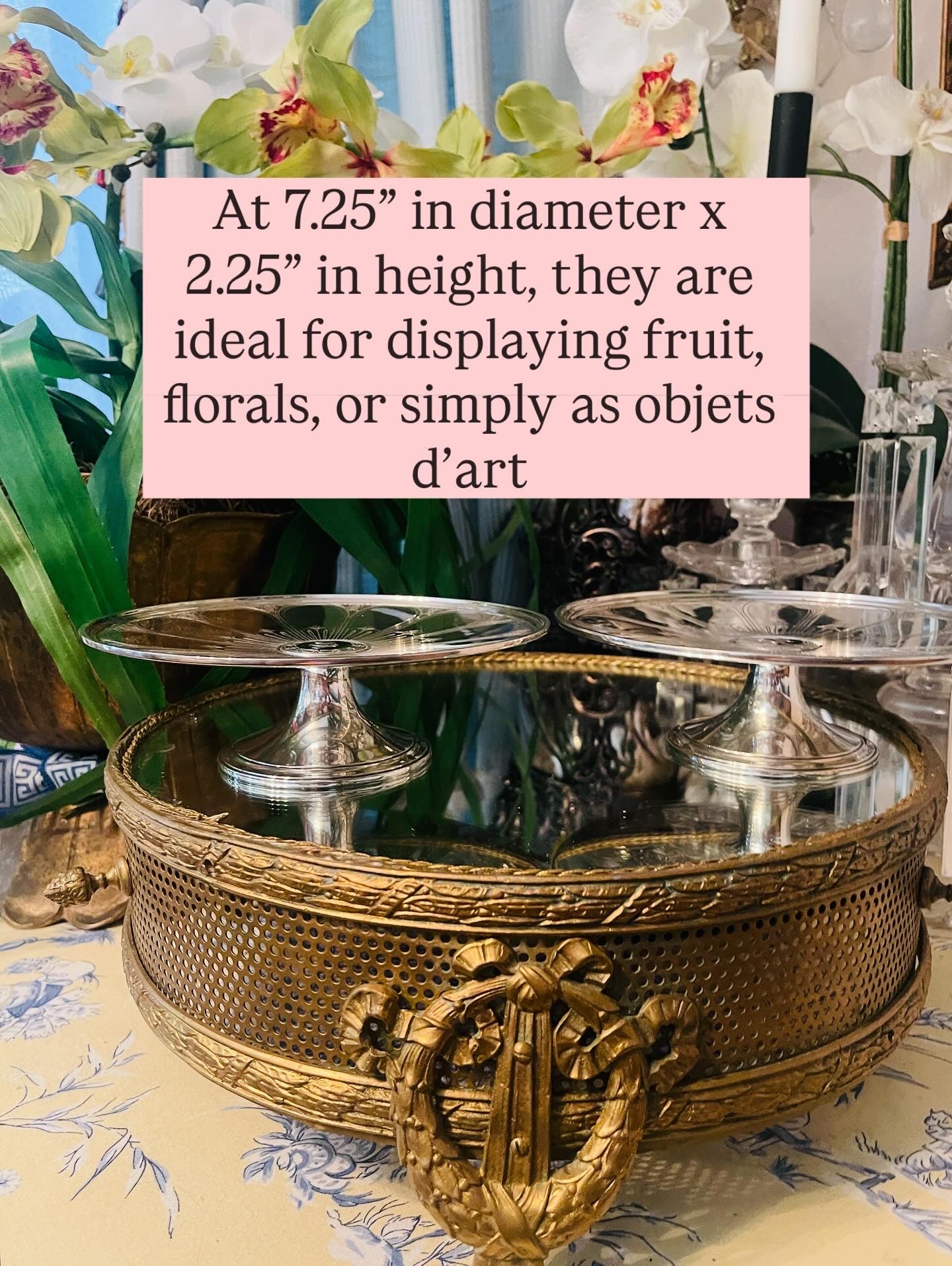 PAIR of Antique Tiffany & Co. Sterling Silver Tazzas, Estate Decor