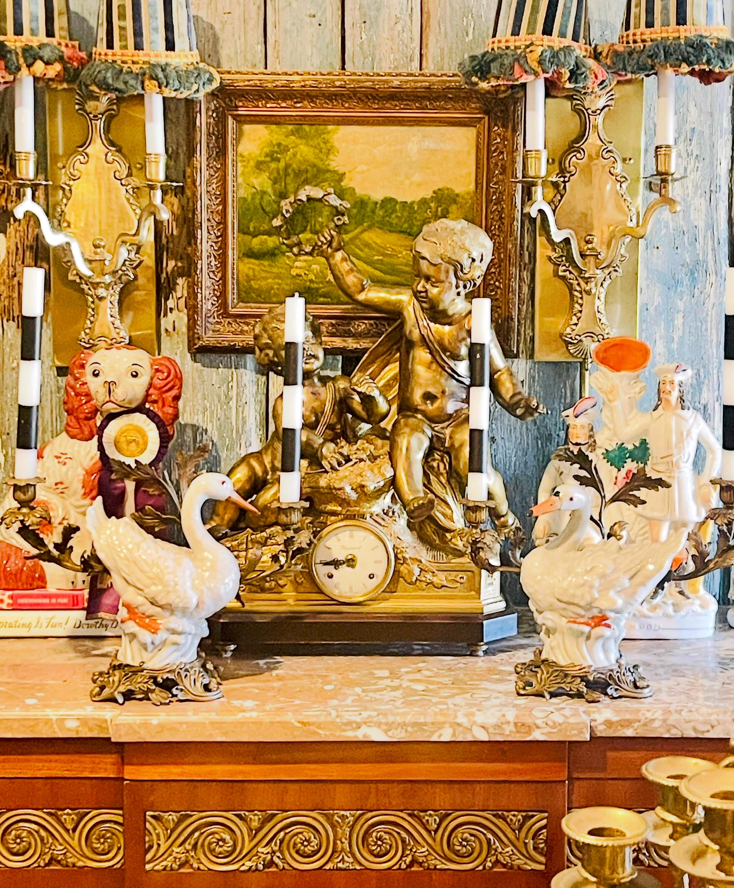 Antique French Bronze Figural Mantel Clock – “Imperial” Cherub Triumph, Late 19th Century- Early 20th Century