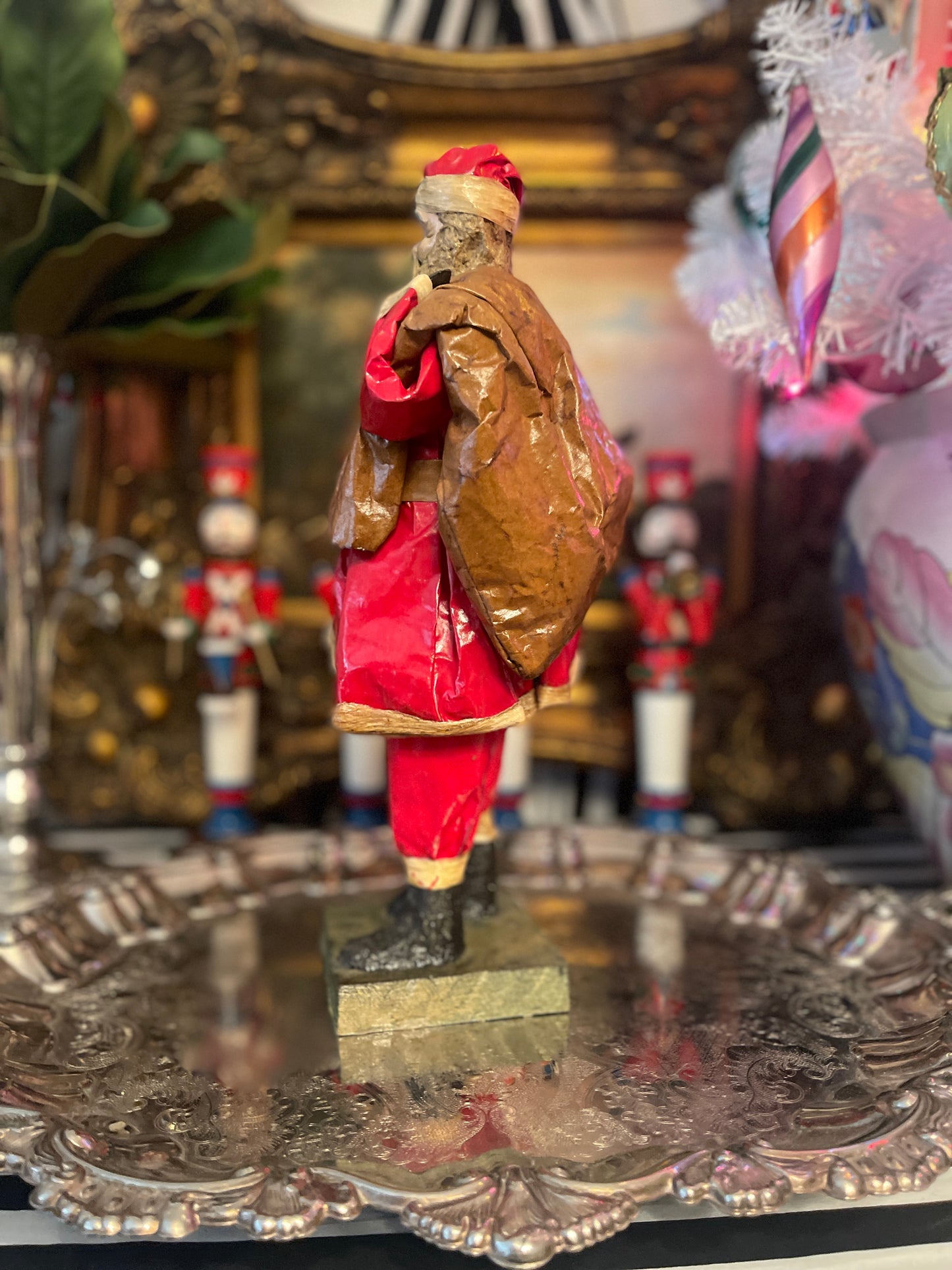 Standing Paper Mache Santa