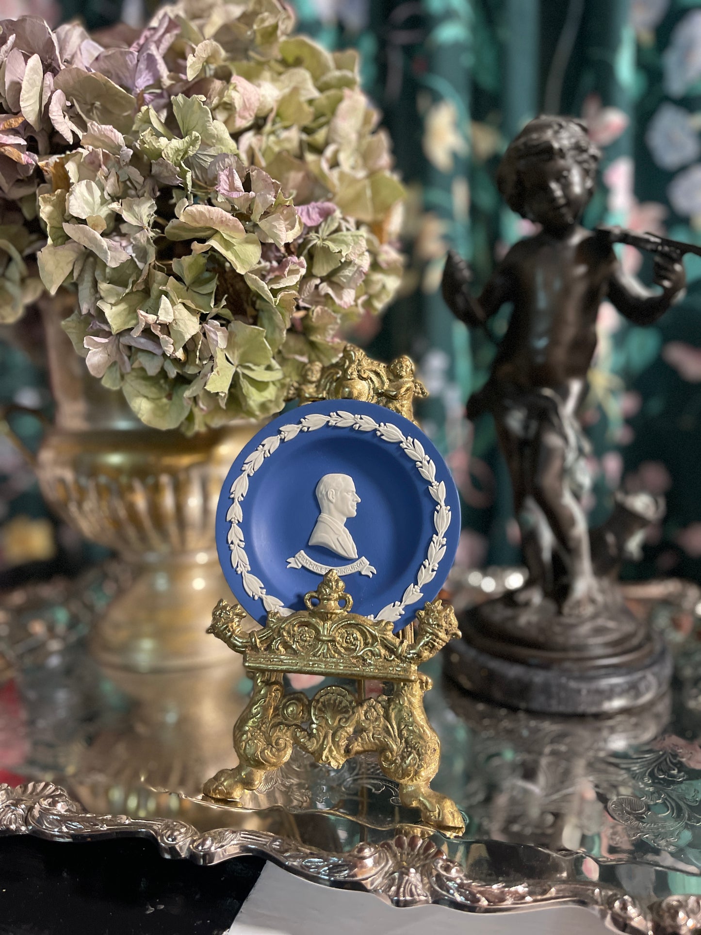 Wedgwood Duke of Edinburgh Cobalt Jasperware Small Plate