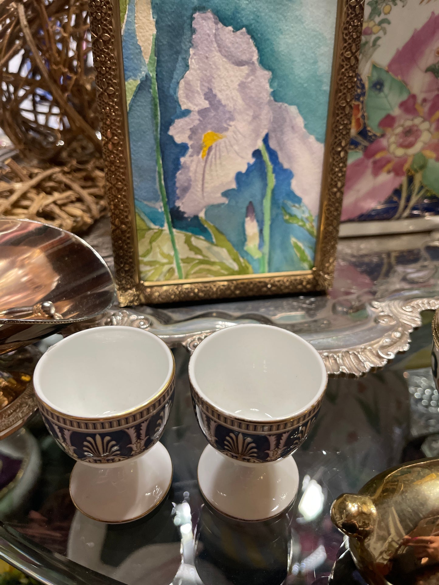 Wedgwood Beresford Egg Cups, Set of Two, Vintage