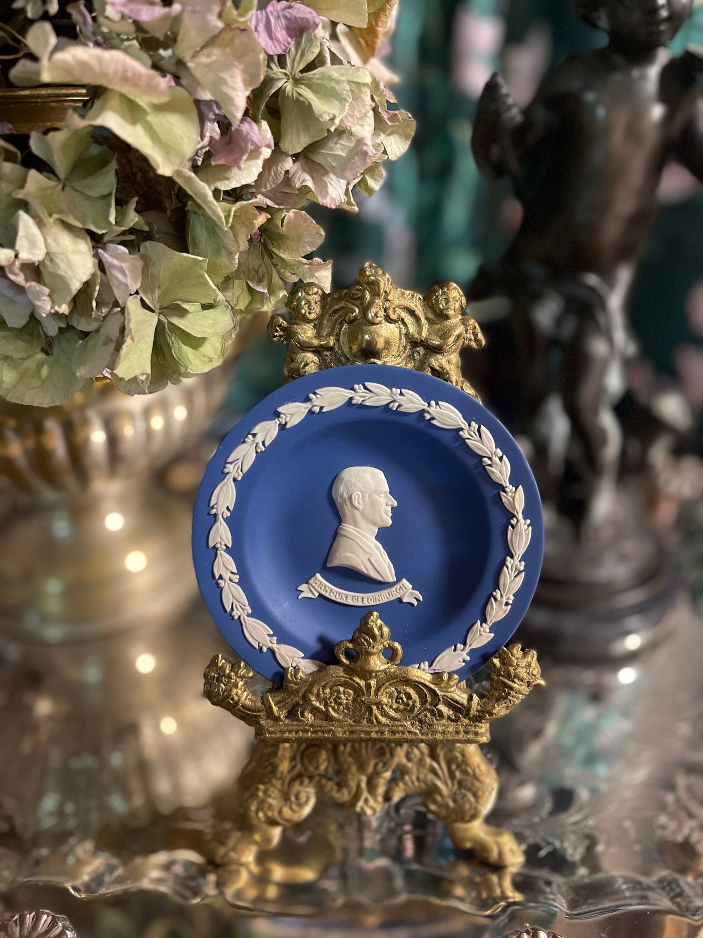 Wedgwood Duke of Edinburgh Cobalt Jasperware Small Plate