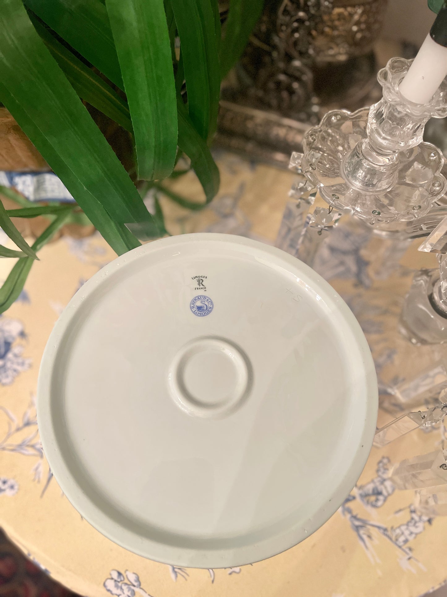 Large Raynaud Limoges Cachepot, Vibrant Florals, Made in France