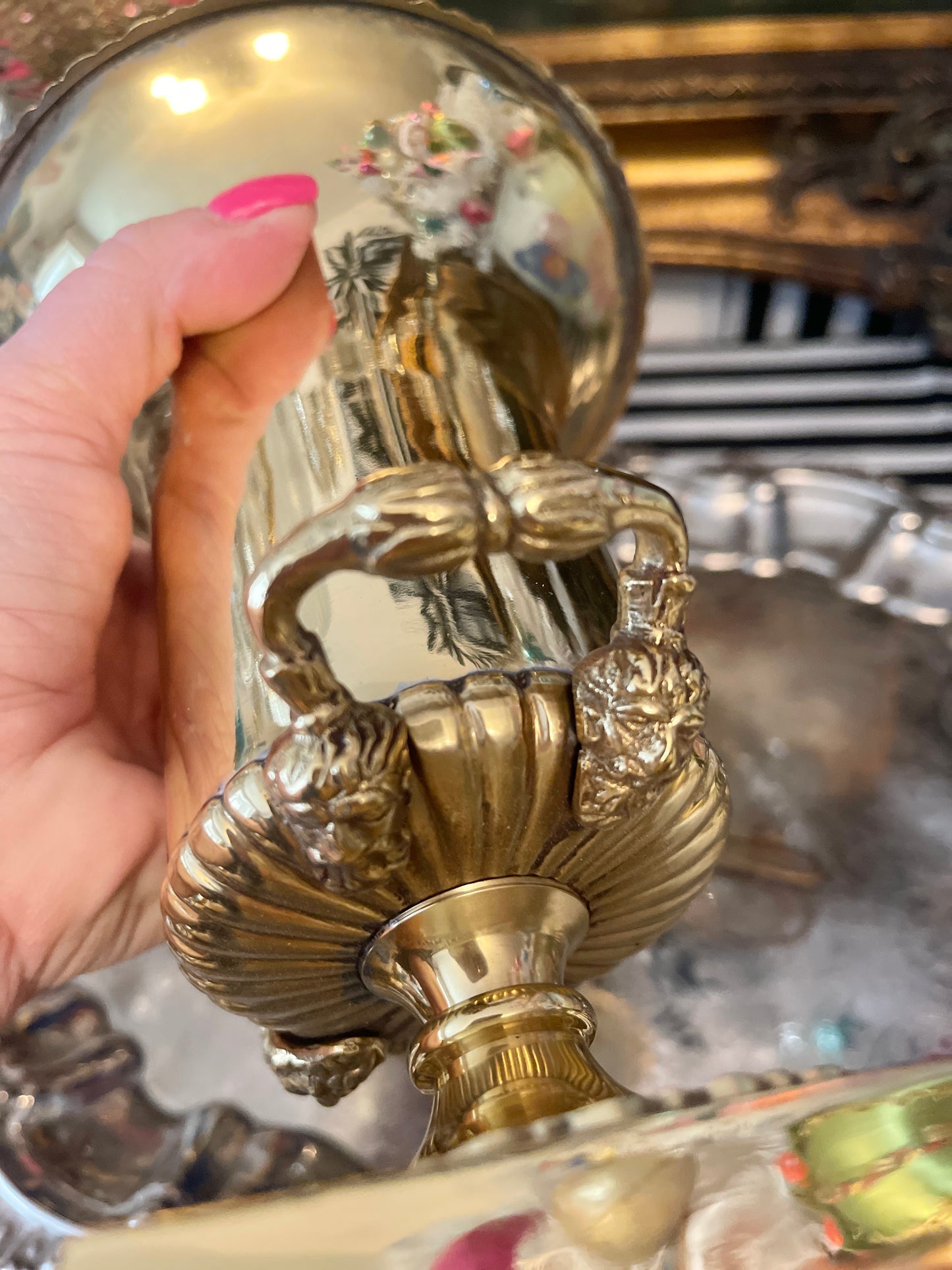 Vintage Empire Gold Toned Urn