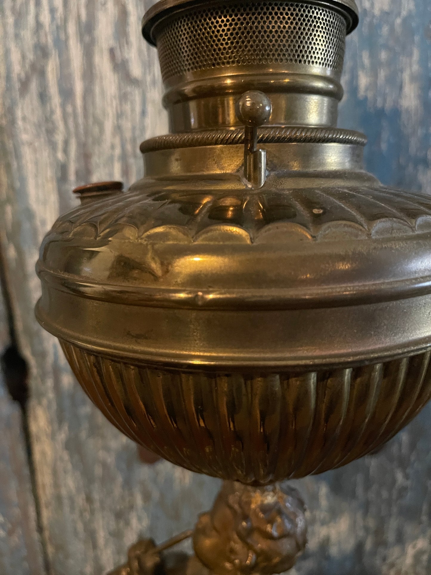 Antique Victorian Cherub Parlor Lamp,Electrified,