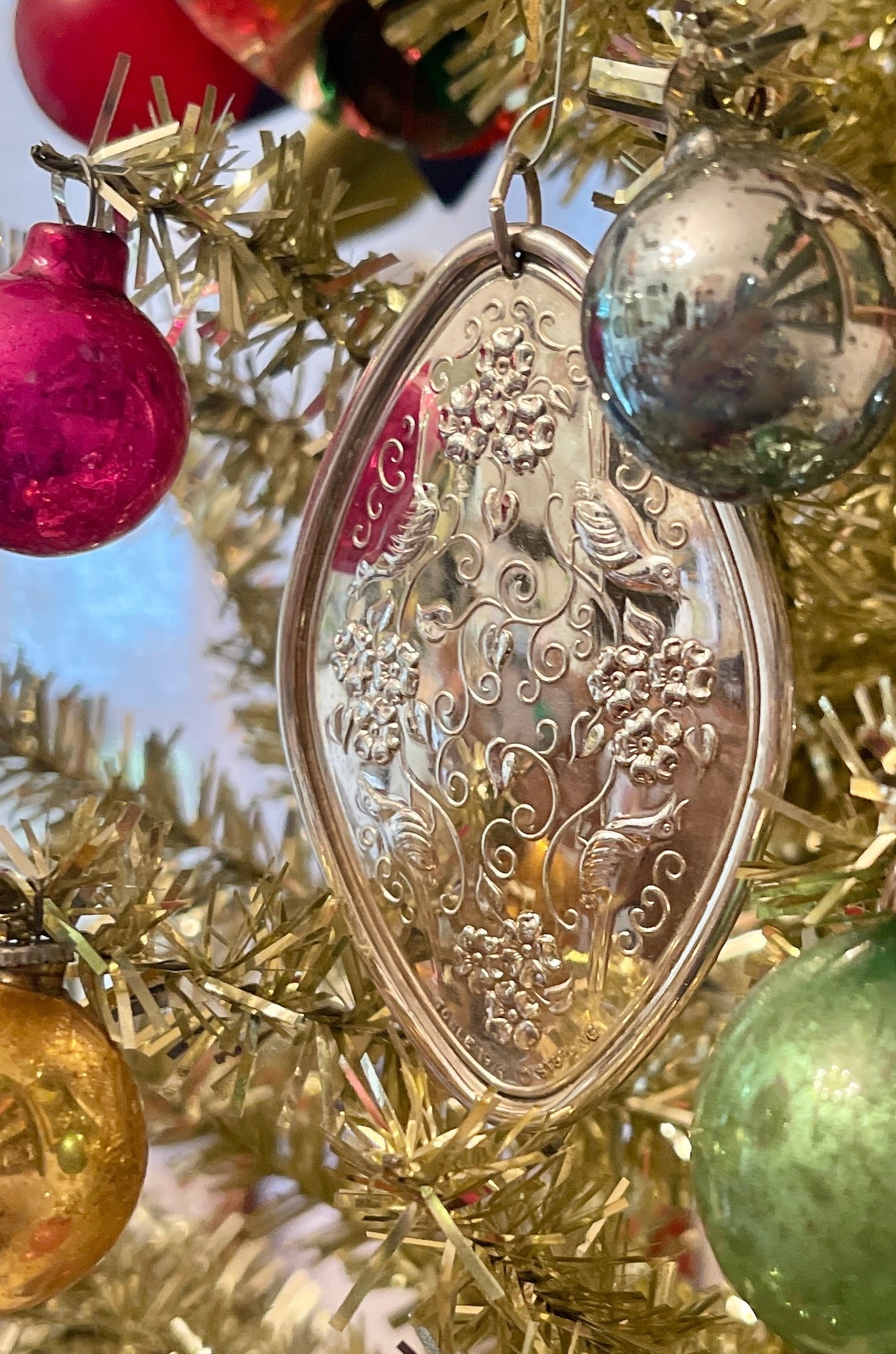 Sterling Four Calling Birds Twelve Days of Christmas Vintage Ornament by Towle, 1974