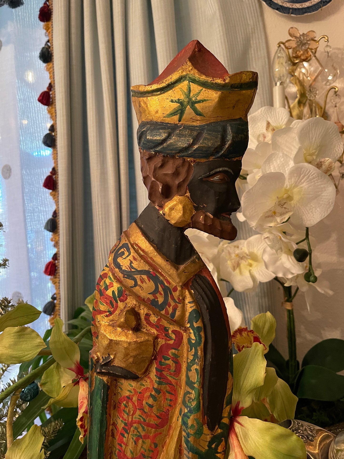 Fantastic Vintage Wise Men, Carved Wood, Hand Painted