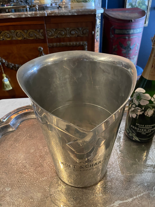 Vintage Moët & Chandon Champagne Urn, French Aluminum Ice Bucket | Iconic Champagne House Display Piece