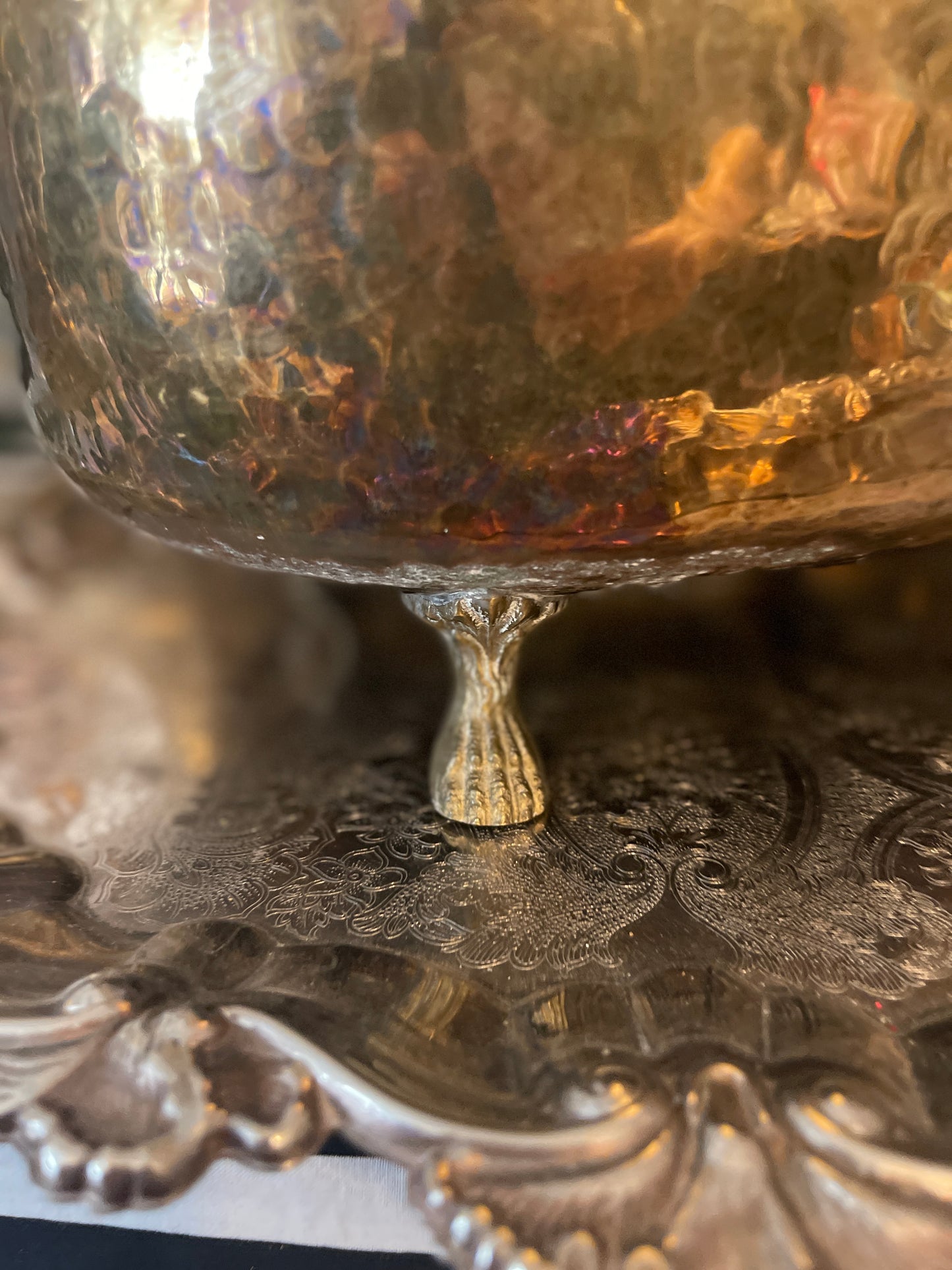 Brass Empire Vessel with Lions Heads and Paw Feet