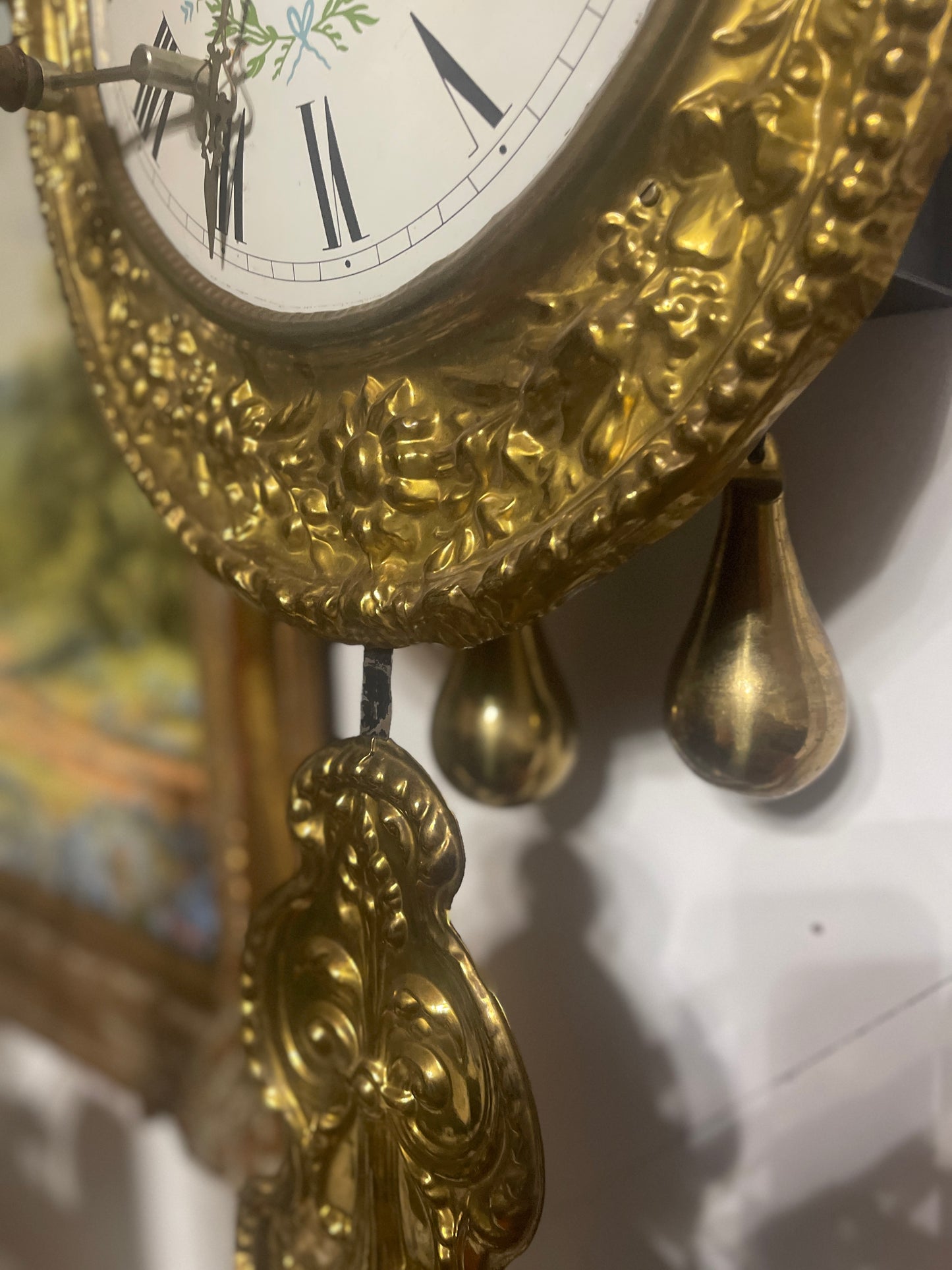French Morbier Comtoise Clock, Estate Decor