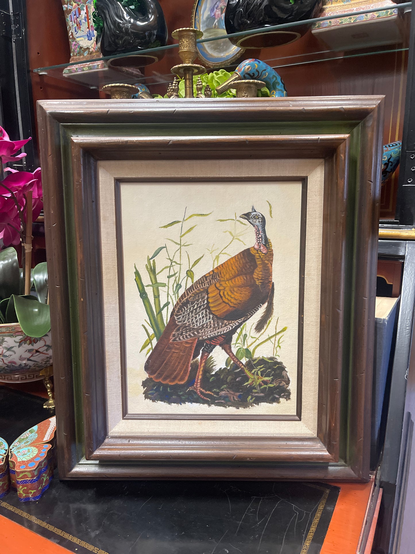 Original Painting of the 1949 Audubon Wild Turkey, Vintage, Artist Unknown