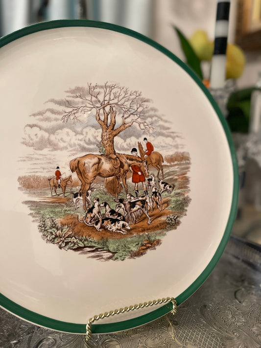 Spode ‘The Huntsman’ 12” Chop Plate, The Hunt Collection, Made in England, Equestrian Decor