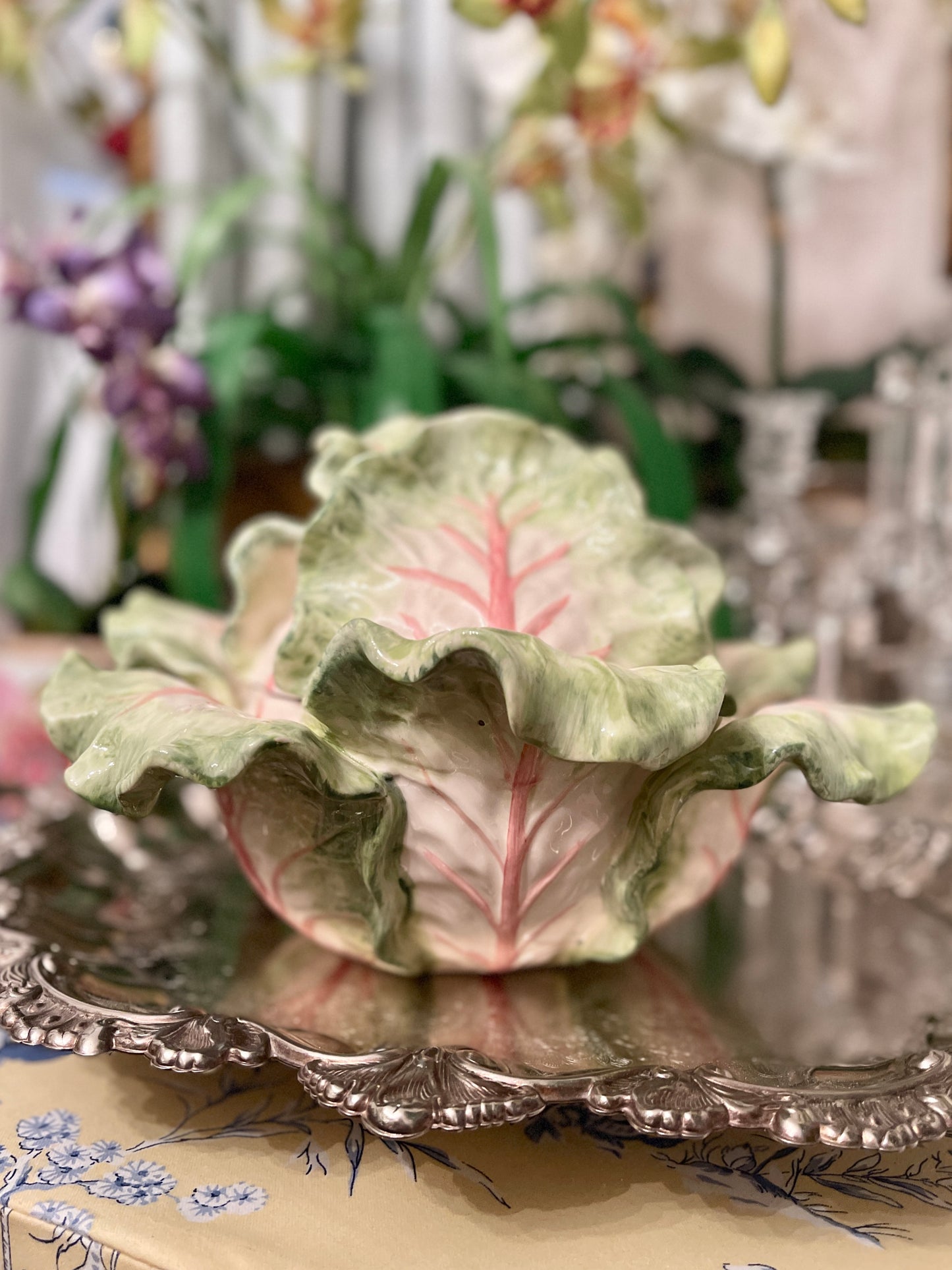Kaldun & Bogle French Garden Large Cabbage Tureen Hand-painted