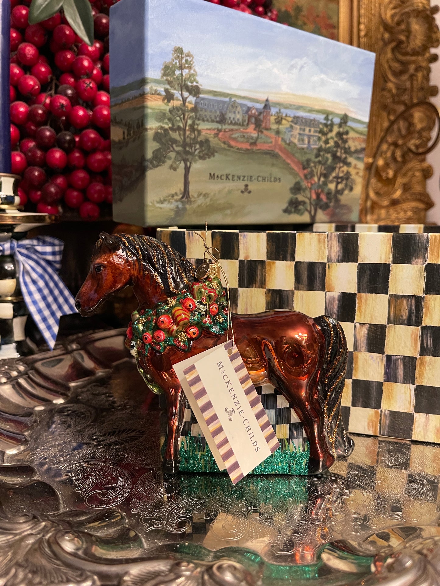 Best in Show MacKenzie Childs Horse Ornament