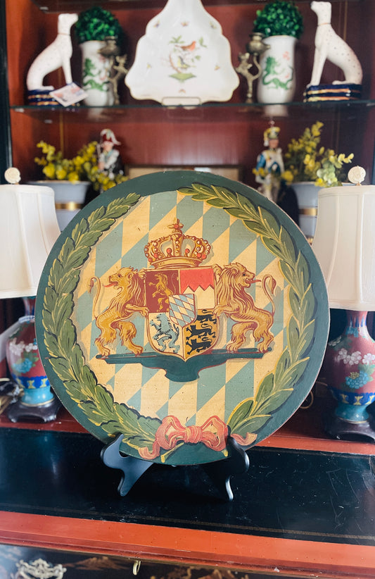 European Coat of Arms, Royal Decor, Lions and Crown