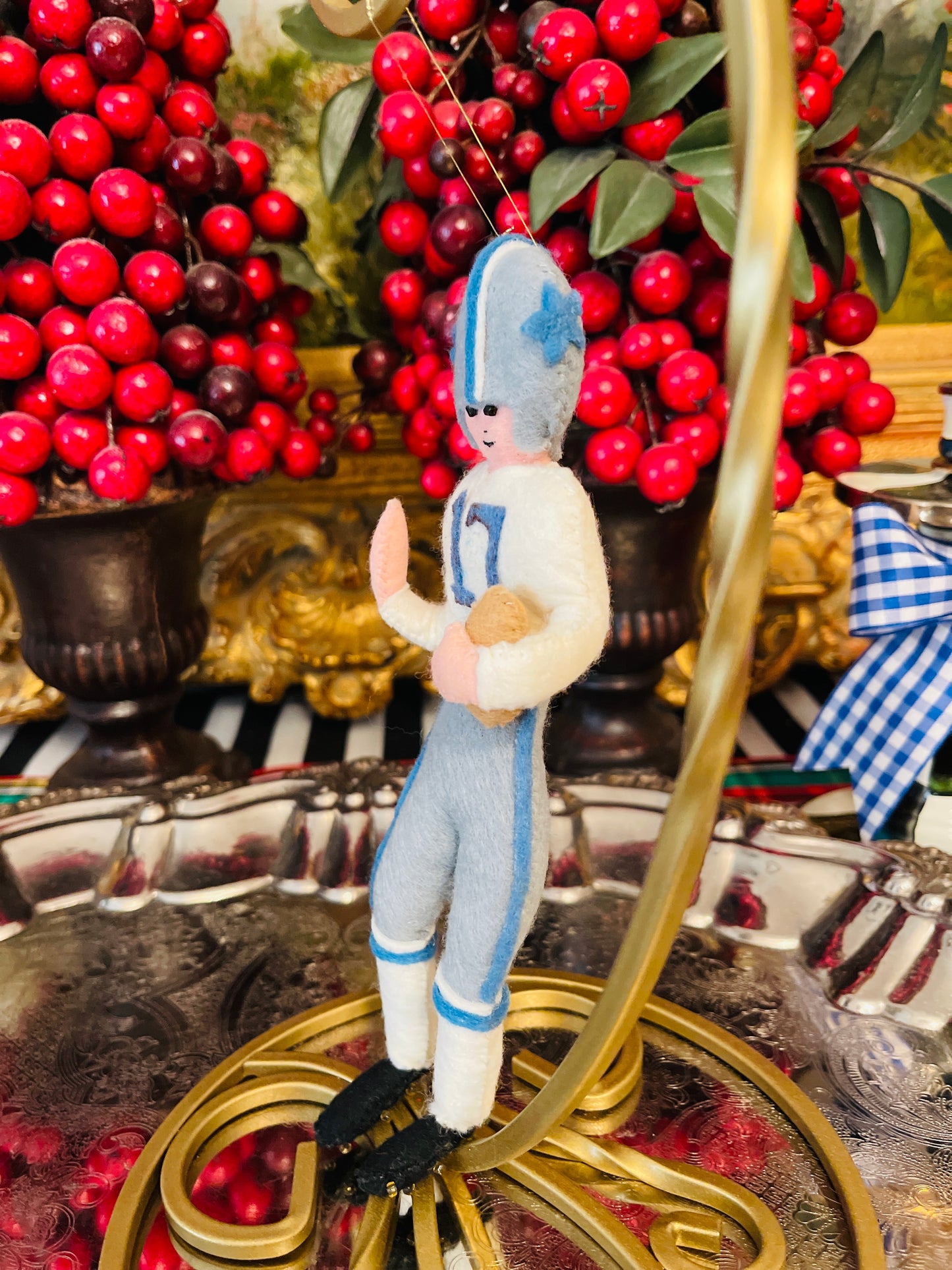 Vintage Hand Crafted Dallas Cowboys Dandy Don Meredith Ornament