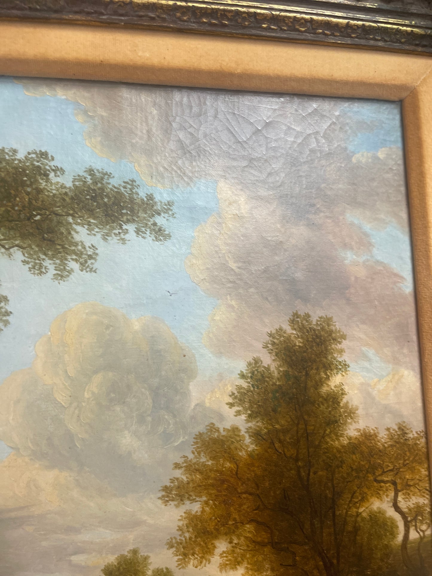 Antique Oil Painting Reproduction of Italianate landscape with Jacob, Leah and Rachel, by Nicolaes Berchem