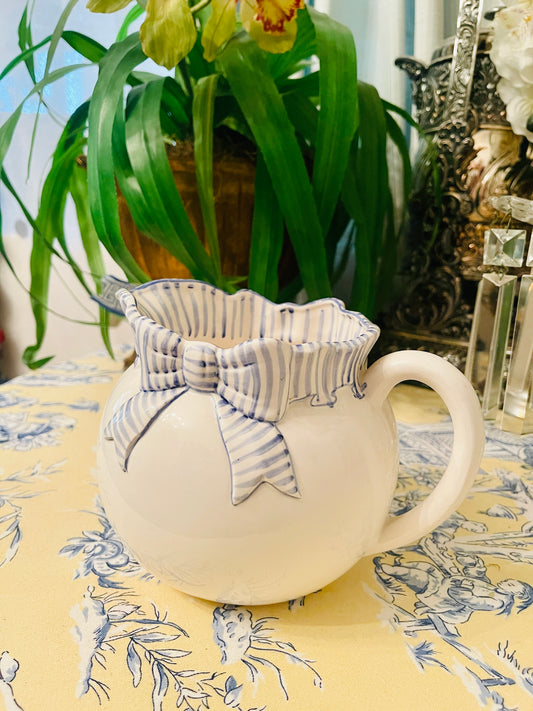 Haldon Group Blue Stripe Bow Pitcher