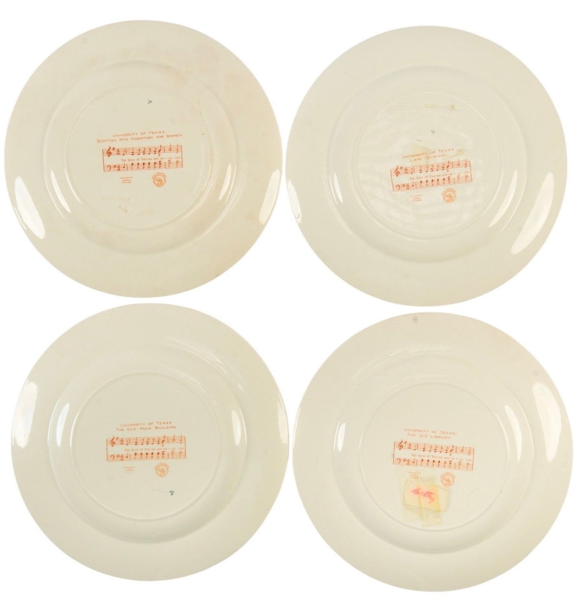 Vintage University of Texas Old Main Building Commemorative Plate – Wedgwood England, 1930s-1940s