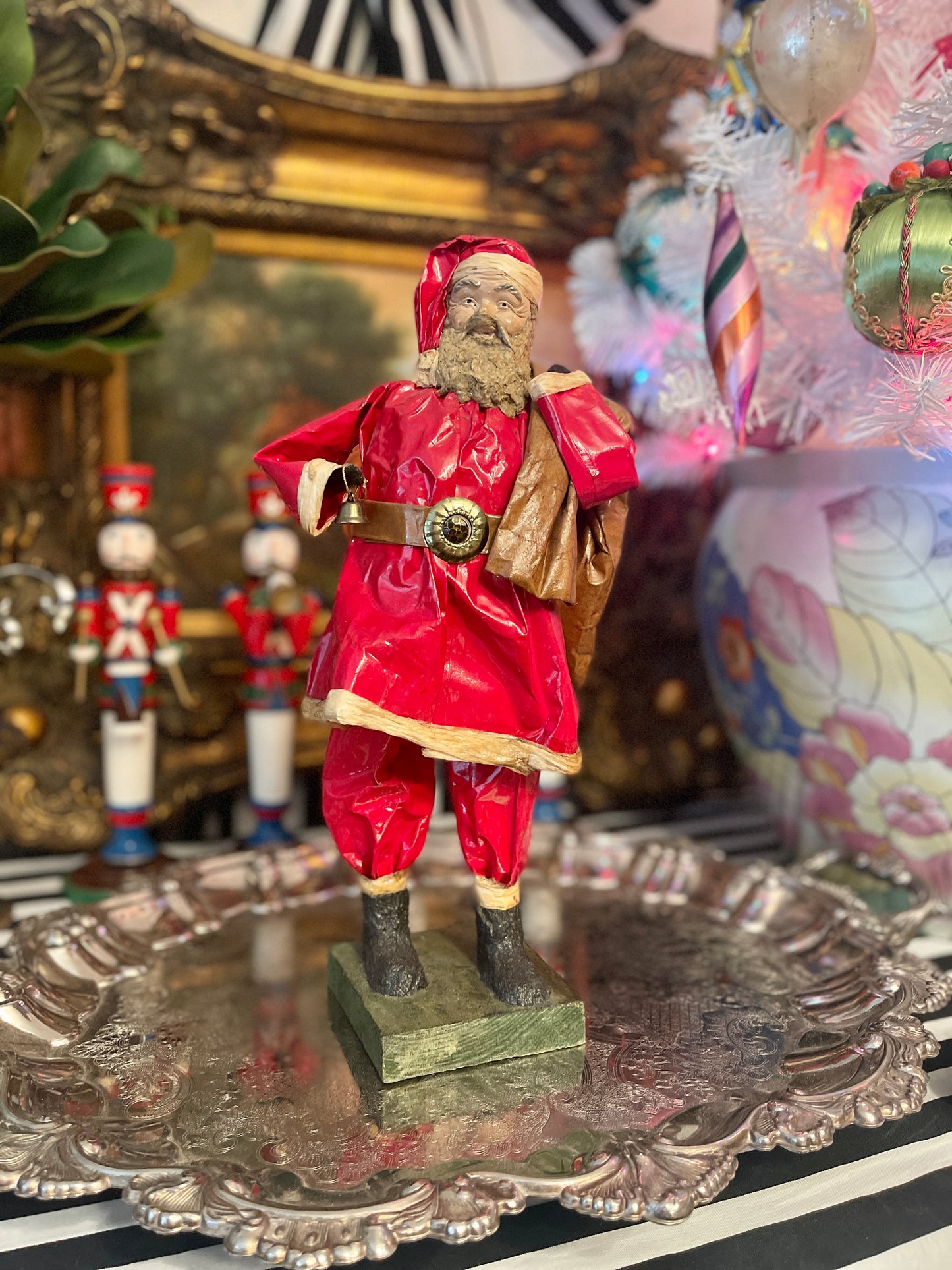 Standing Paper Mache Santa