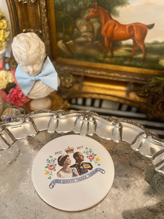Queen Elizabeth II Silver Jubilee Trivet, circa 1977