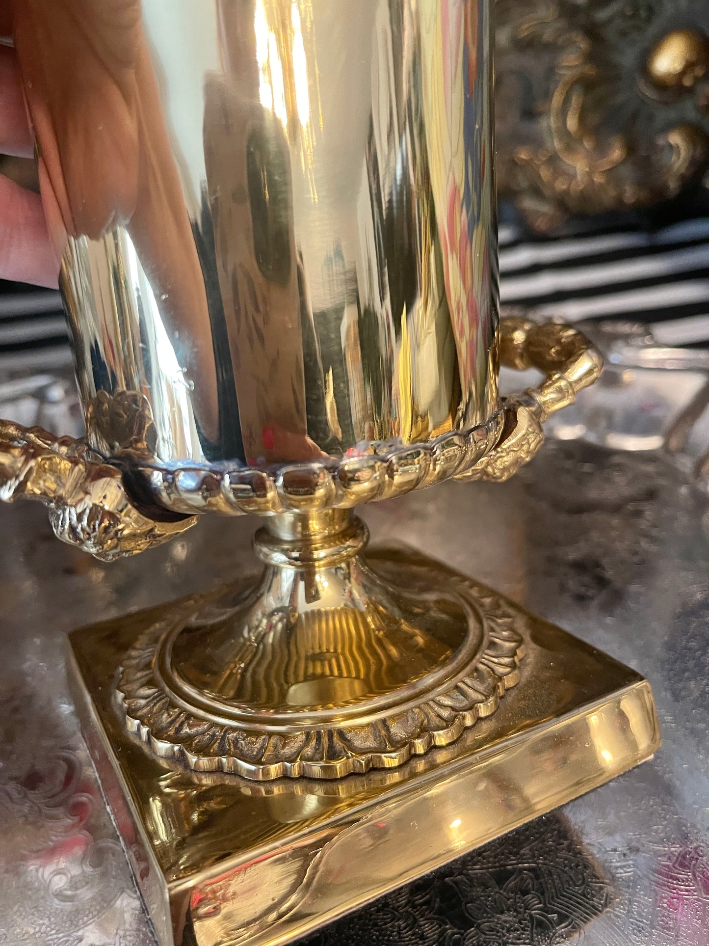 Vintage Empire Gold Toned Urn