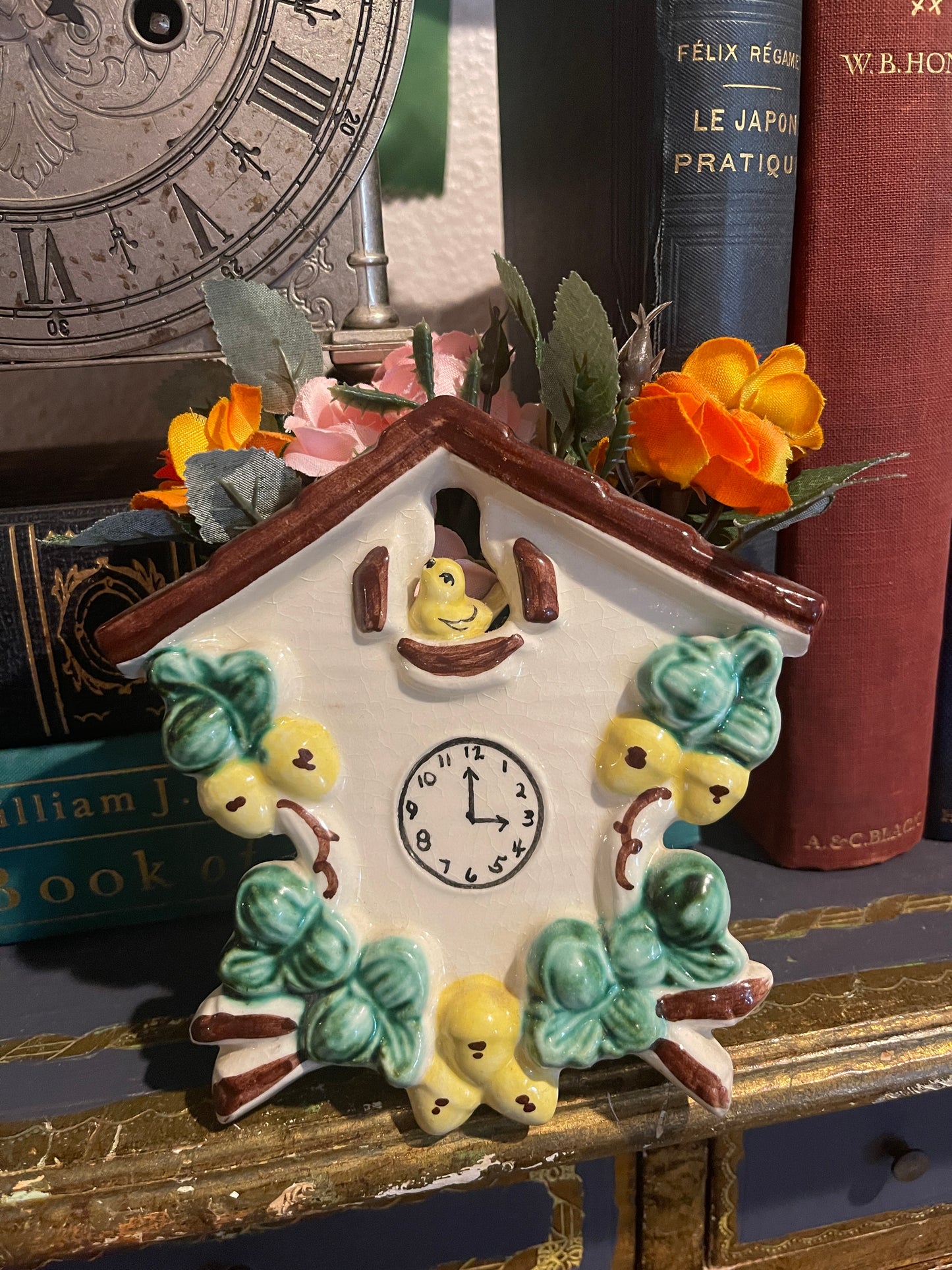 Vintage Coo Coo Clock Wall Pocket