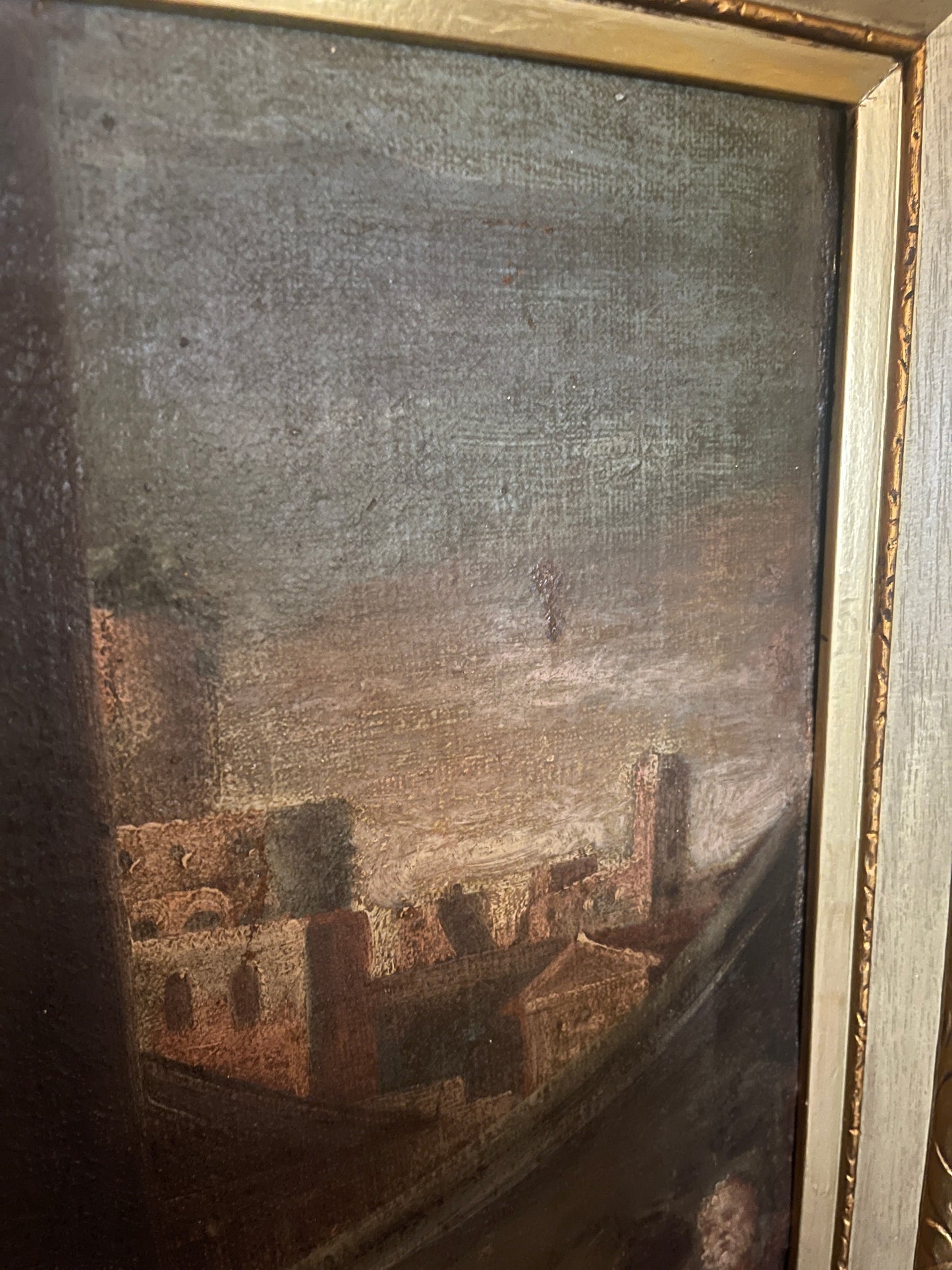 Antique Master Oil Painting, Christ in the Temple as a Child, Biblical Scene in Grand Architectural Setting, Jesus, Estate Art