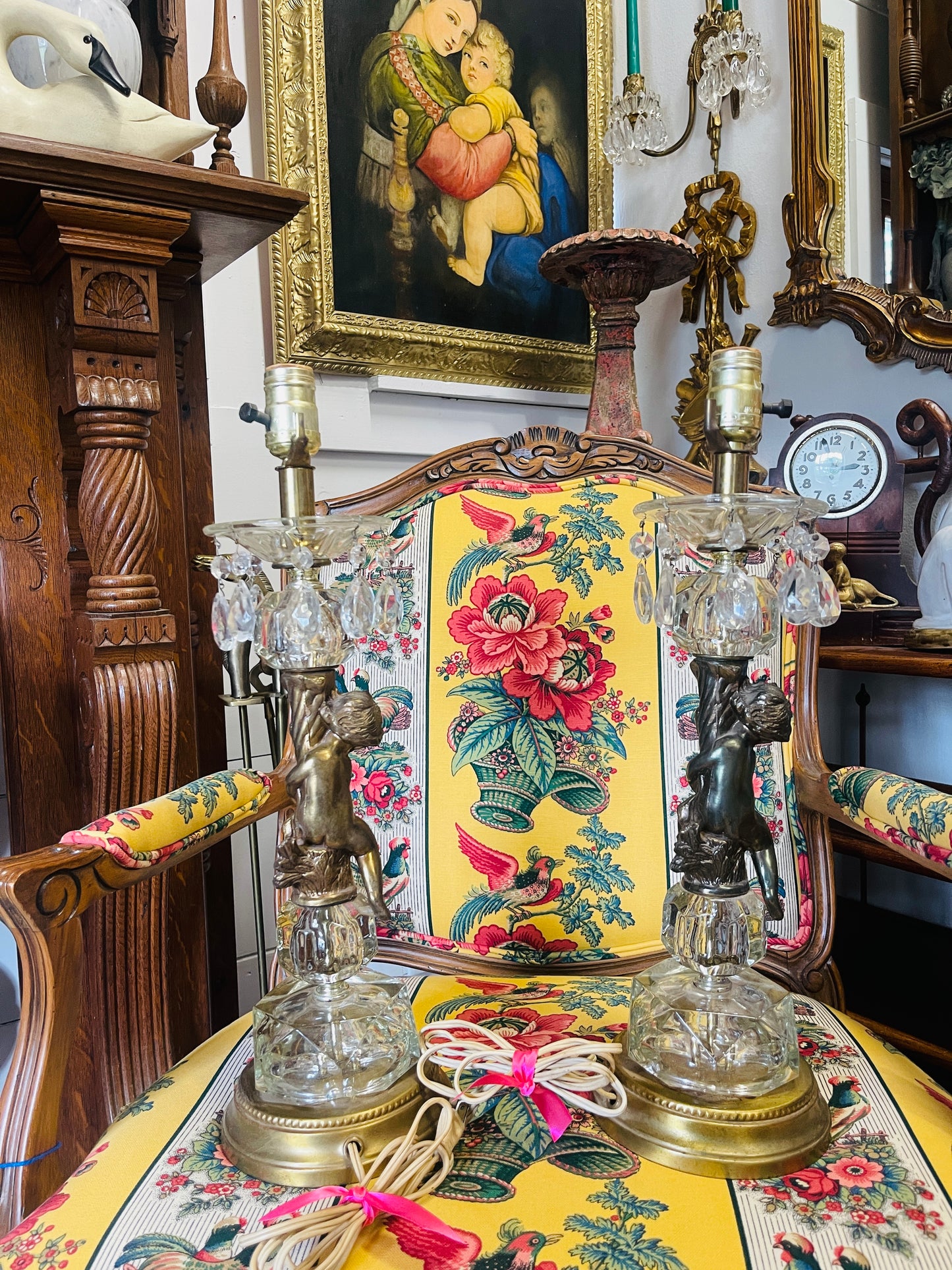 Fantastic Vintage Putti Lamp - 2 AVAILABLE