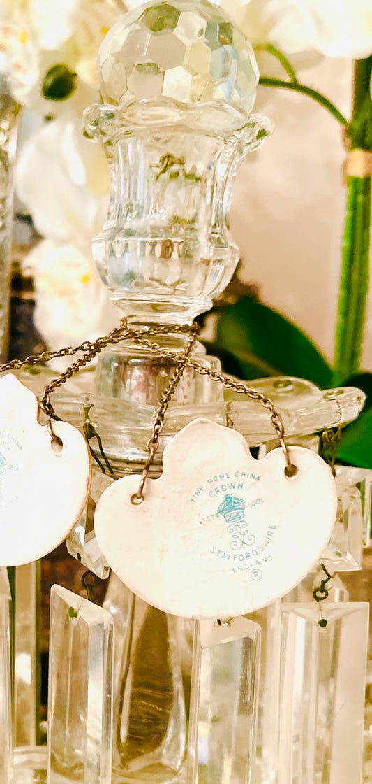 Staffordshire Scotch Liquor Tag with Blue Bow