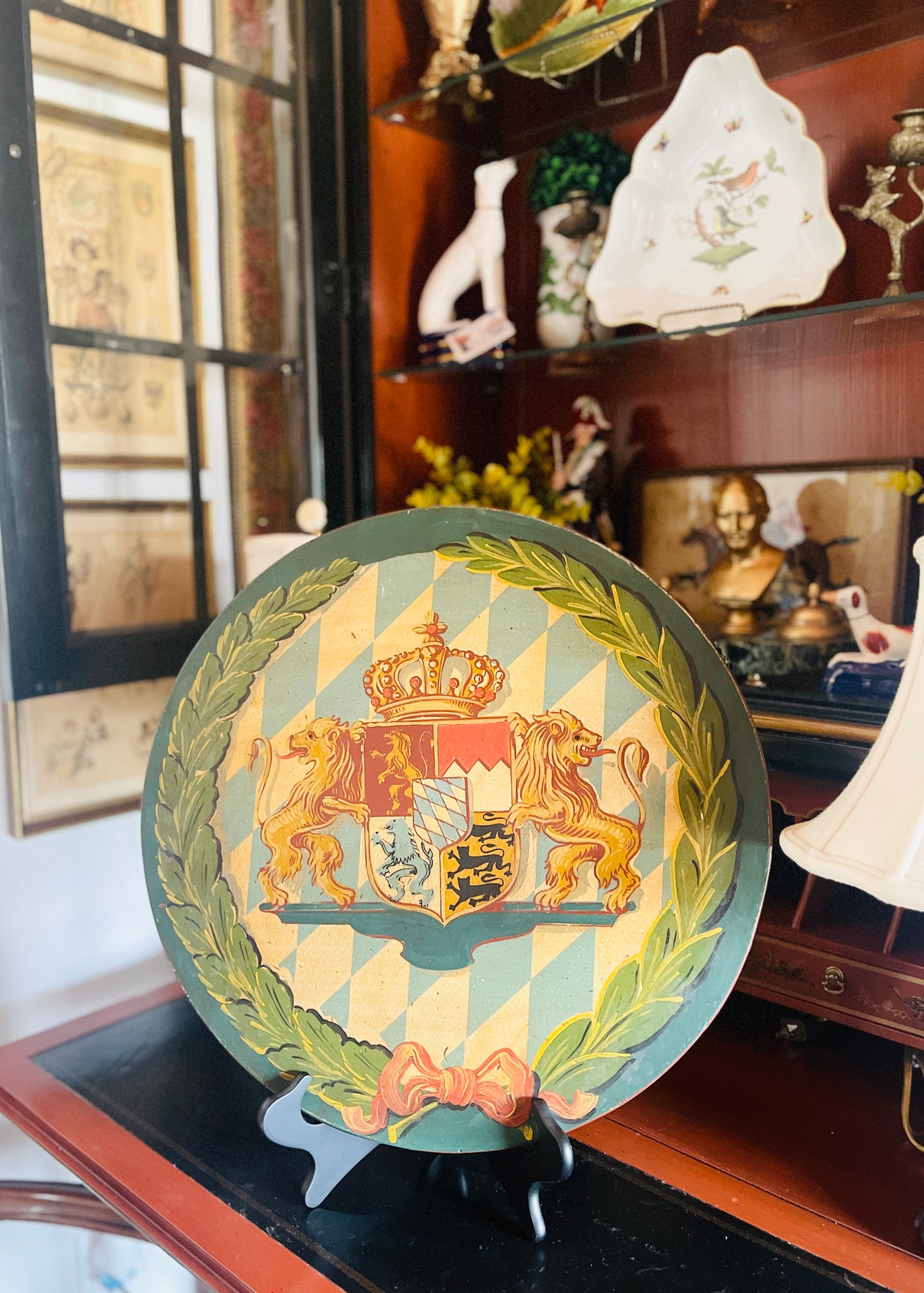 European Coat of Arms, Royal Decor, Lions and Crown